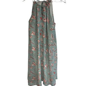 Forever 21 Seashell Fish Print Key Hole Front Sleeveless Dress